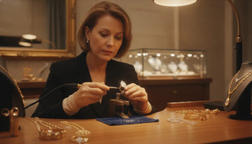 Jeweler resizing a diamond ring for ring resizing near me service
