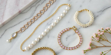 Luxury gold and gemstone bracelets for mom, a perfect Mother's Day gift.