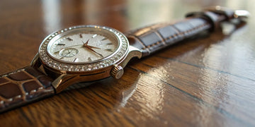 A Rolex watch with a diamond bezel, a fine timepiece requiring regular professional service.
