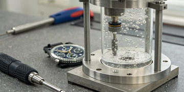 Professional waterproof watch repair services, including a pressure test.