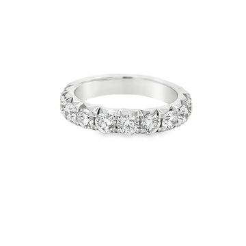 14k White Gold Round Diamond Wedding Band
