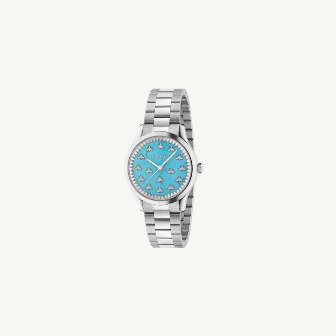 Blue faced top gucci watch