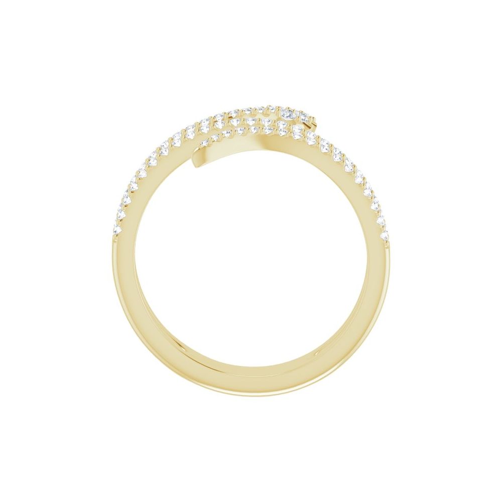 Side Profile: our 14K Yellow 1/3 CTW Natural Diamond Snake Fashion Ring.