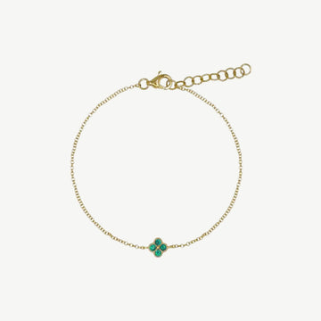 Emerald Clover Bracelet