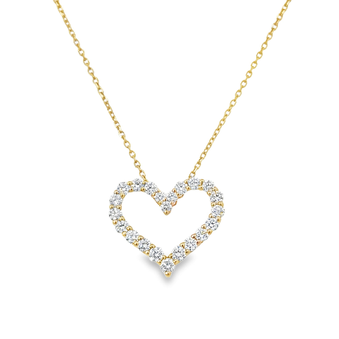 Open Heart Diamond Necklace