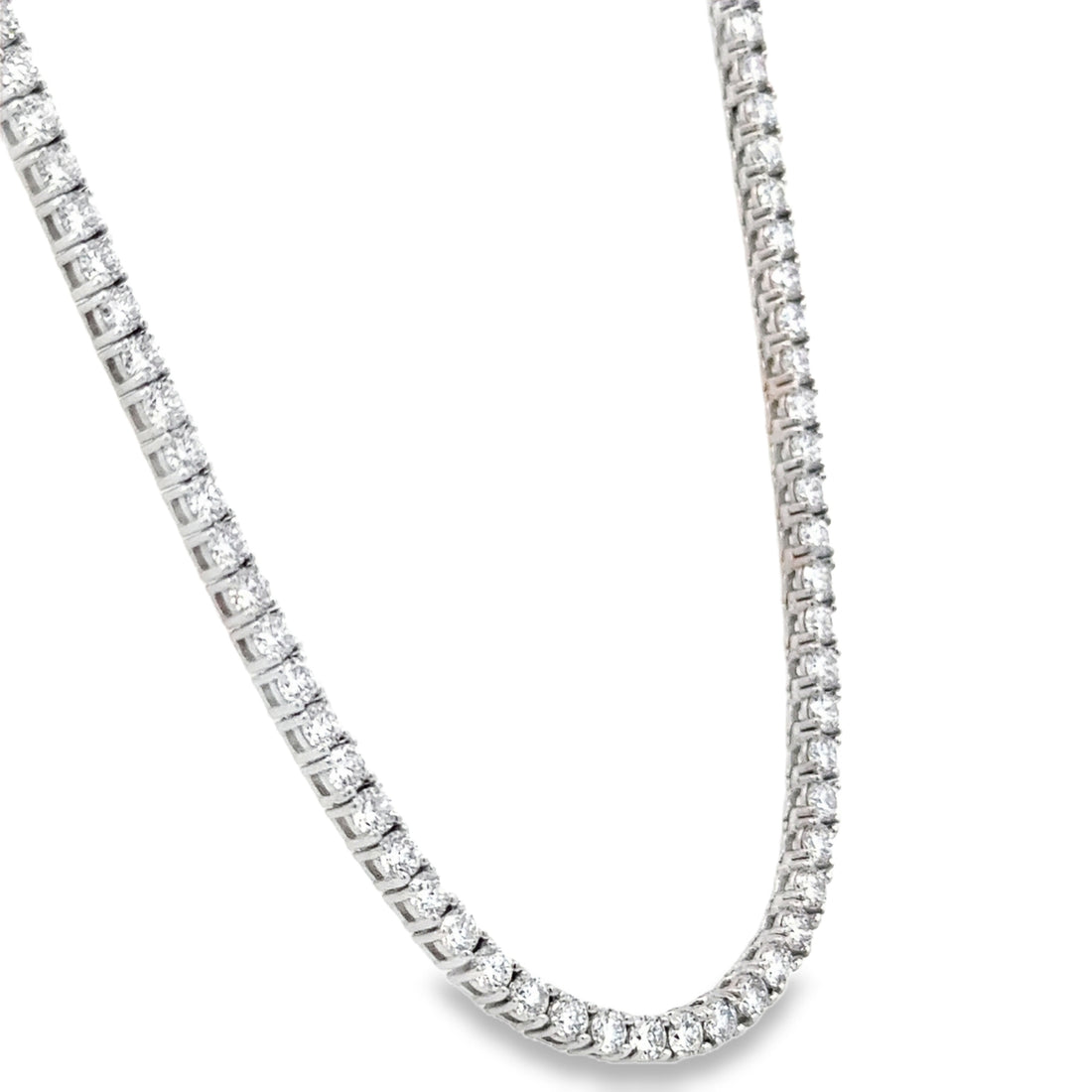 14K White Gold Lab Grown Diamond Tennis Necklace