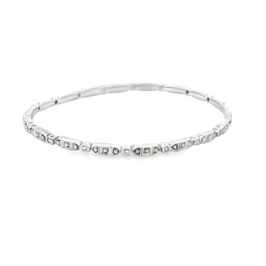 Diamond Bezel Bangle Bracelet