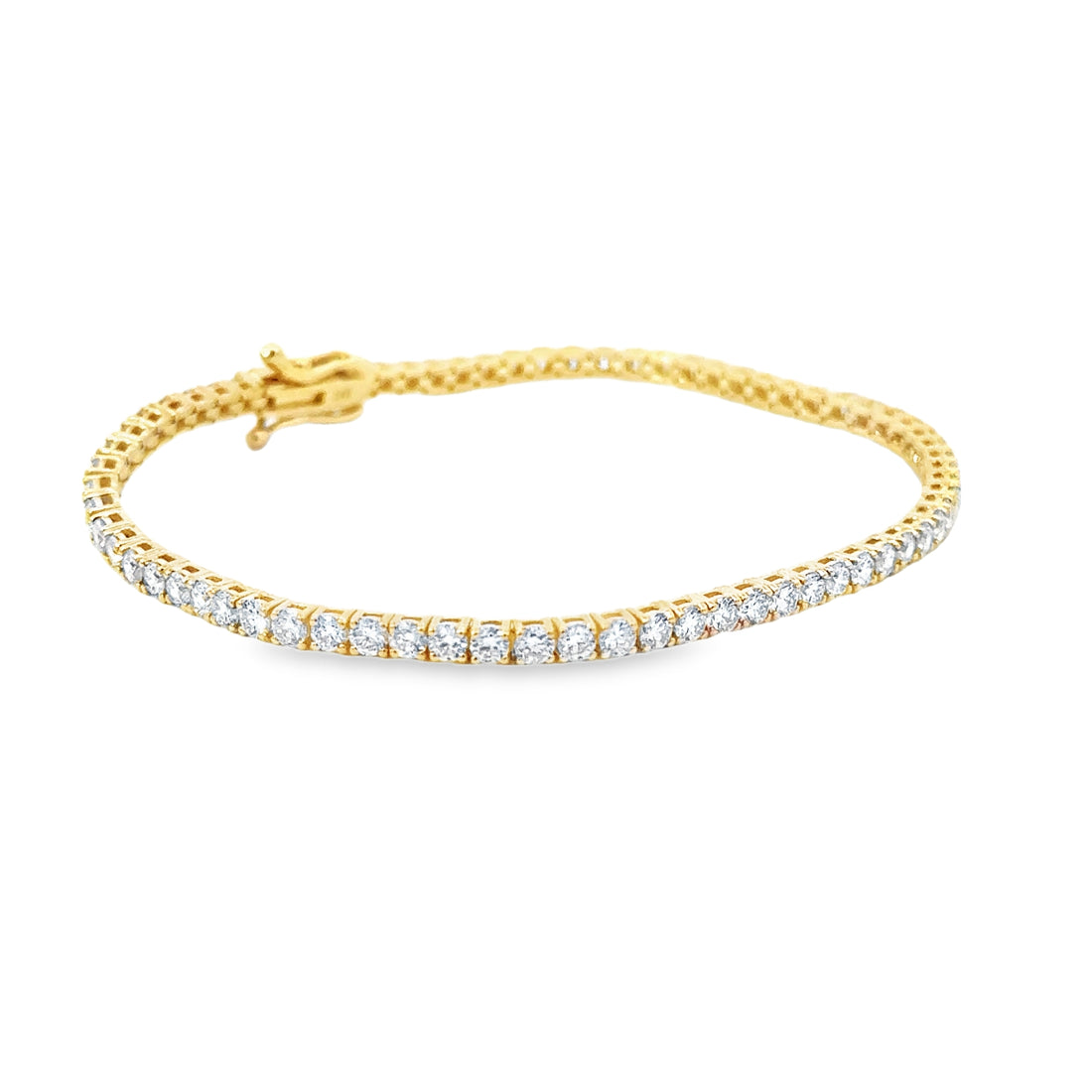 14K Yellow Gold Lab Grown Diamond Tennis Bracelet