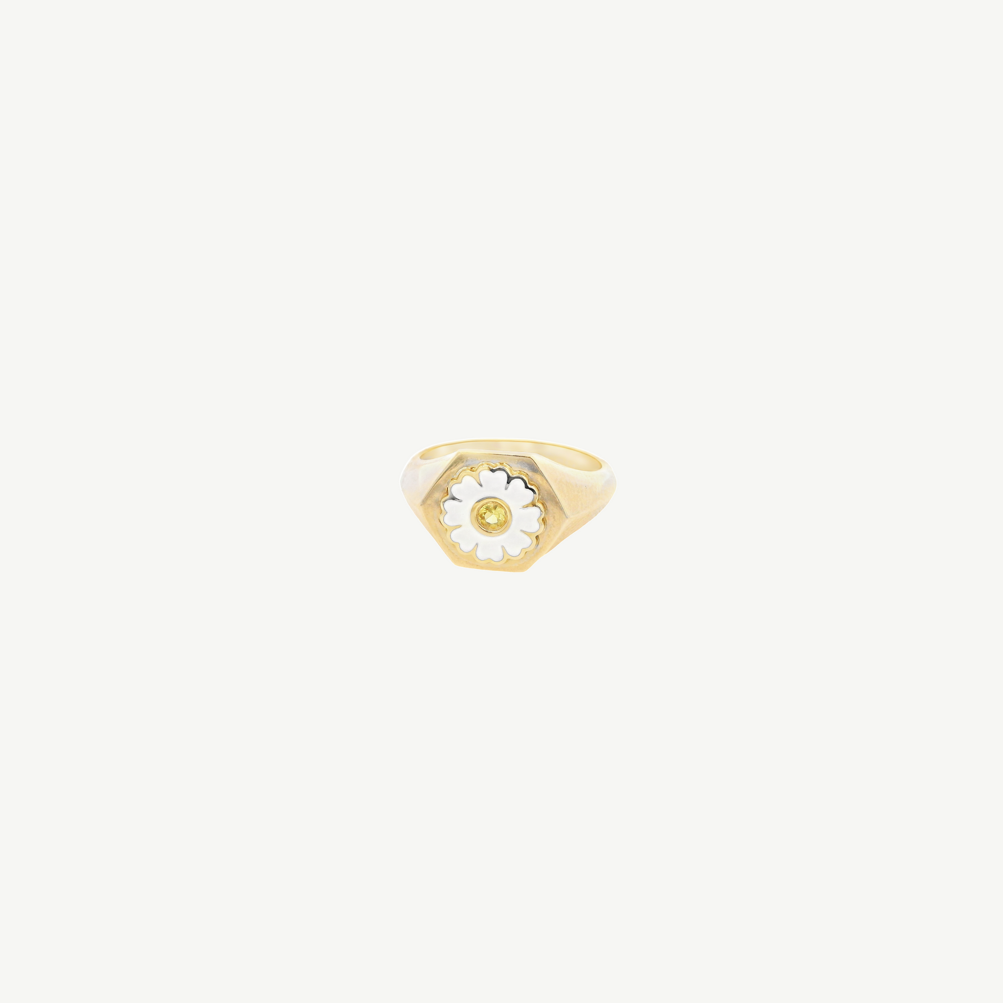 Yellow Sapphire Daisy Ring