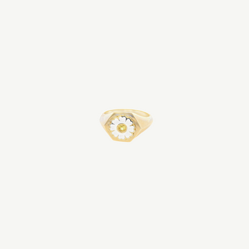 Yellow Sapphire Daisy Ring