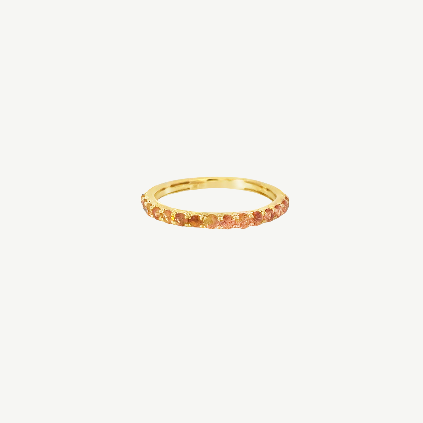 Citrine half way ring