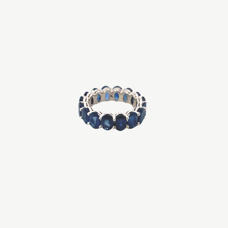 9.7 Carat Blue Sapphire Eternity Ring