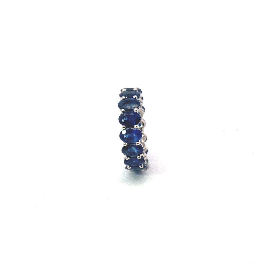 9.7 Carat Blue Sapphire Eternity Ring