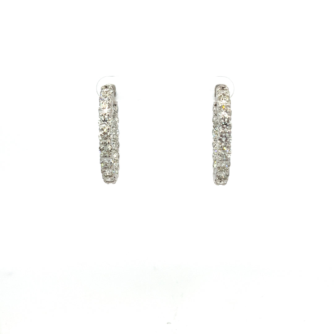 8.23 Carat Diamond Hoop Earrings