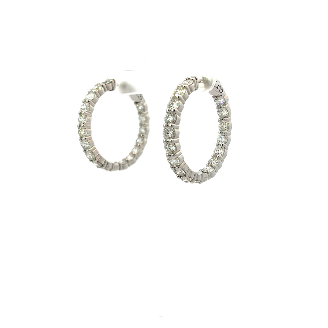 8.23 Carat Diamond Hoop Earrings