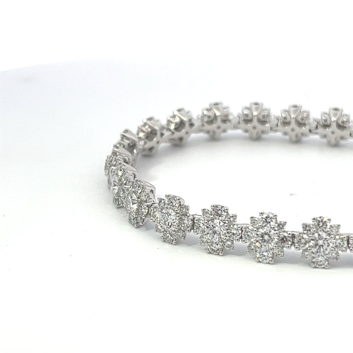 10.15 Carat Diamond Cluster Bracelet