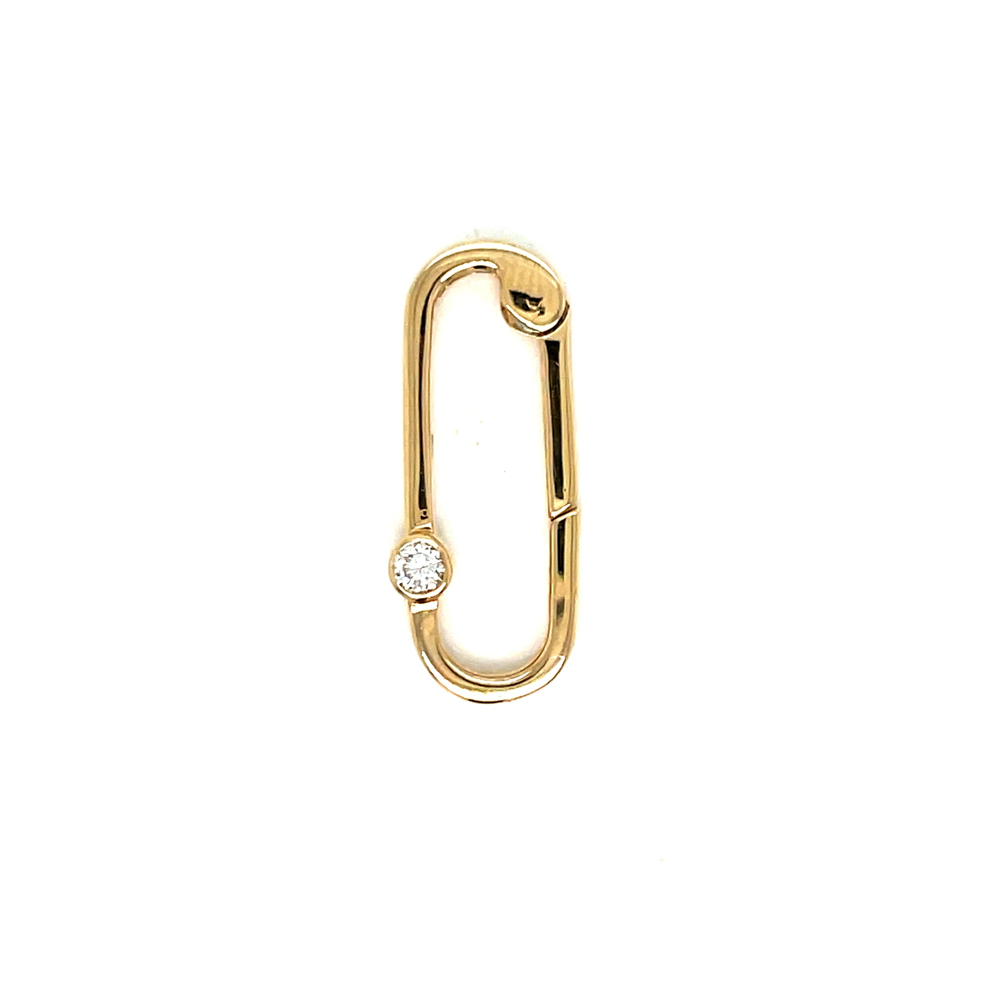 14K Yellow Gold Spring Lock