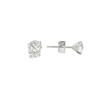 14K White Gold Round Brilliant Diamond Martini Studs - 0.74 CTW