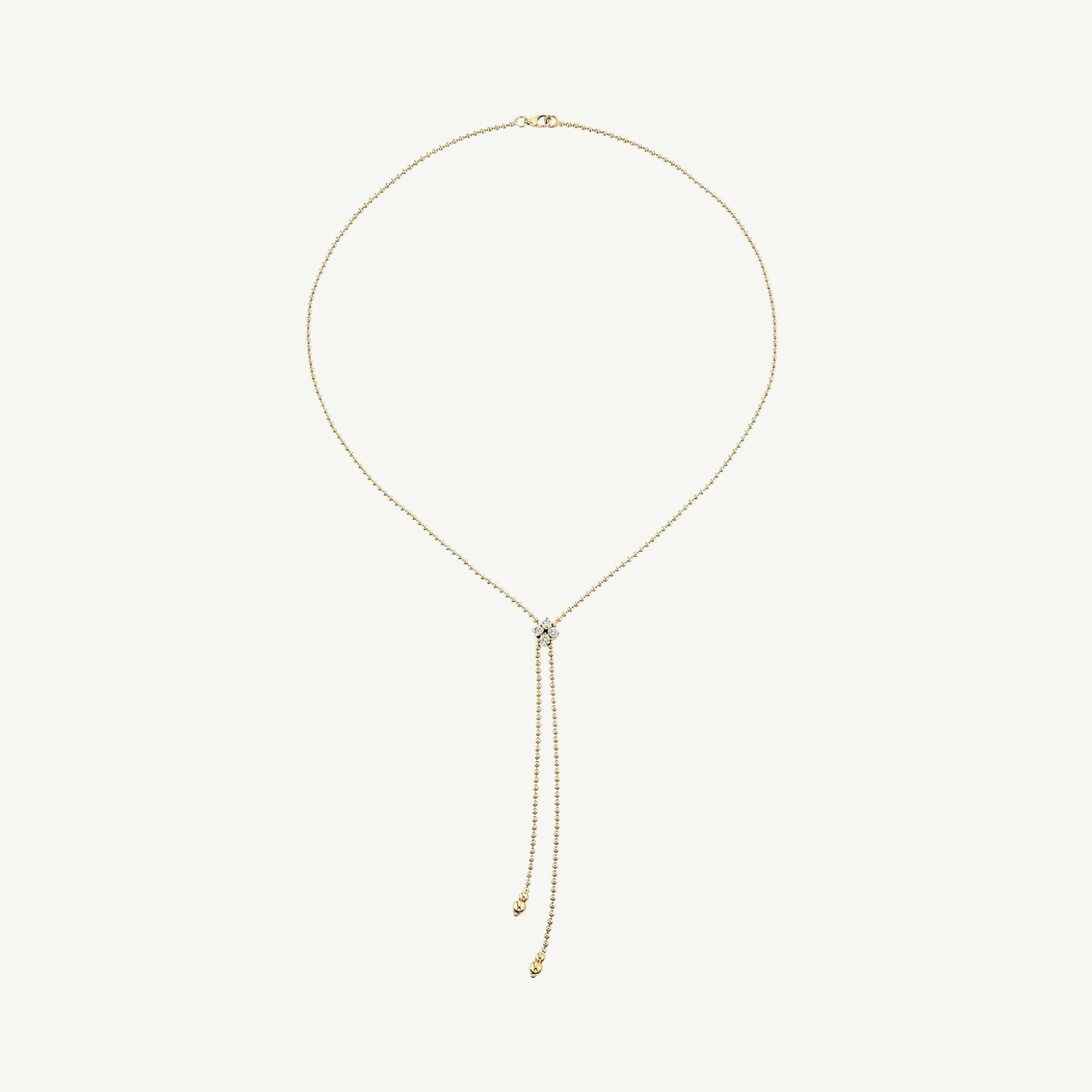 Gold Love In Verona Diamond Flower Lariat Necklace