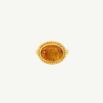 Amber Eternity Beads Ring
