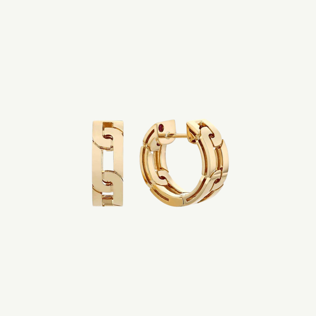 Gold Navarra Small Hoop Earrings