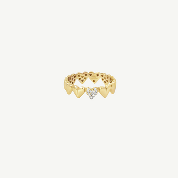 Side by Side Heart Ring