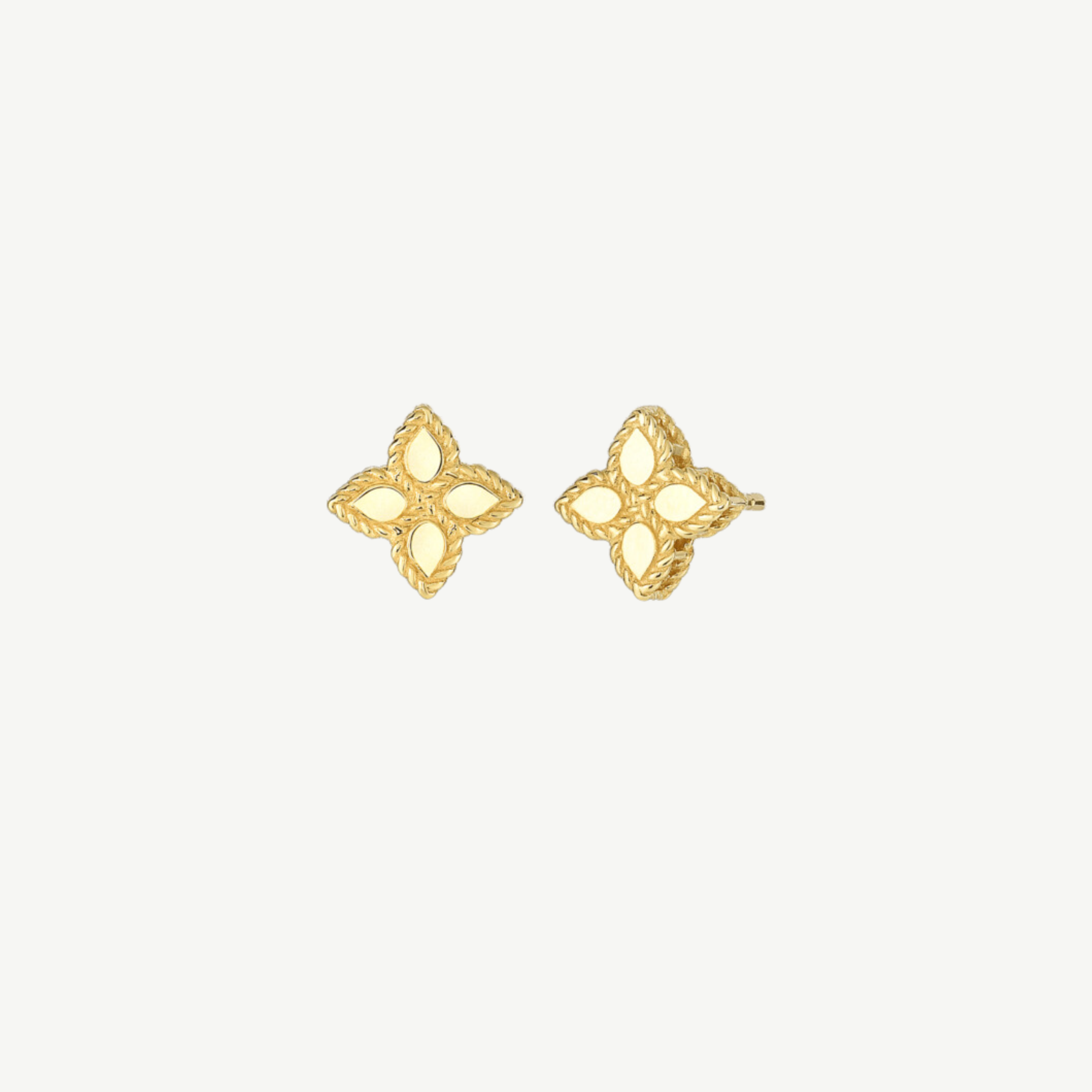 Gold Princess Flower Small Stud Earrings