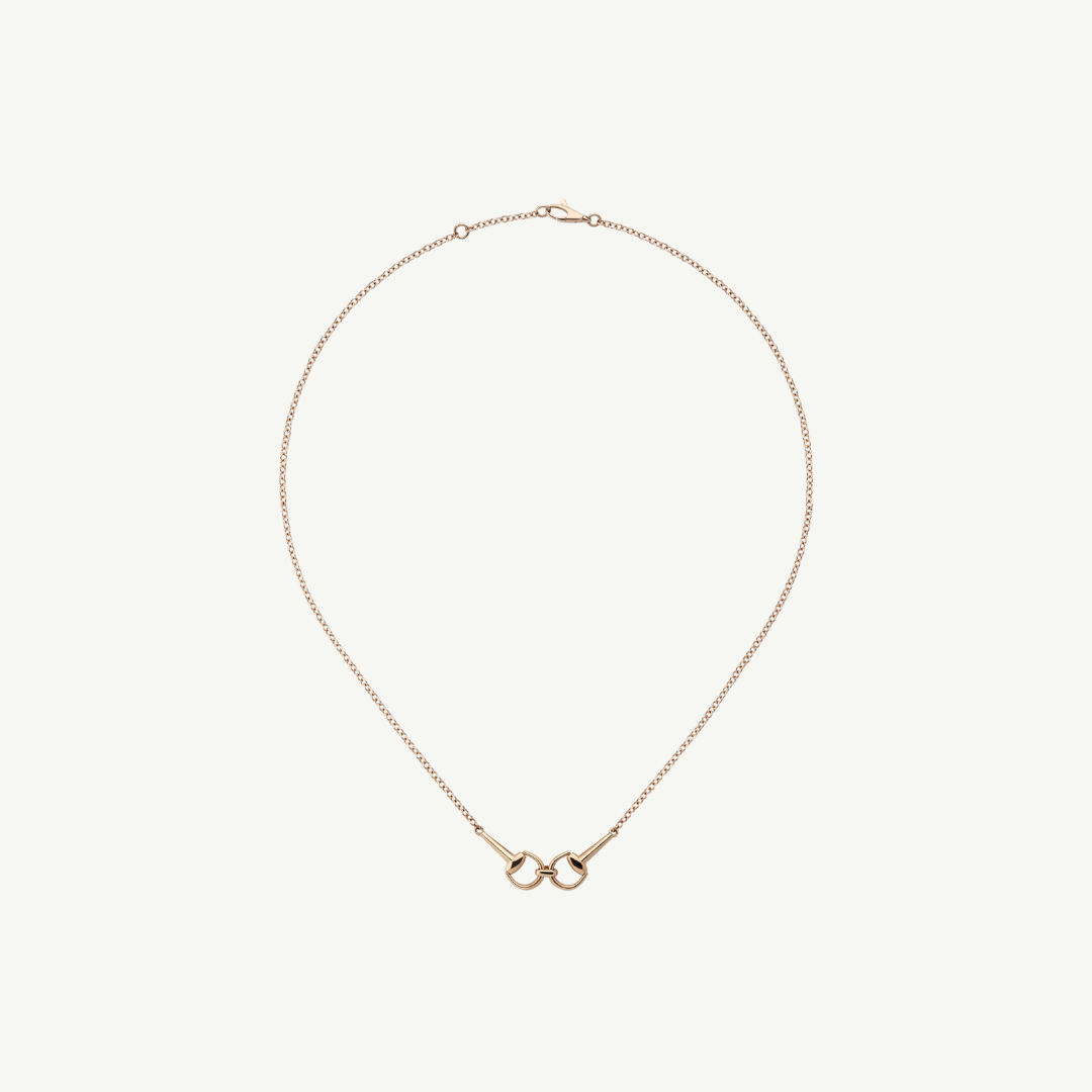 Gucci Horsebit diamond chain necklace