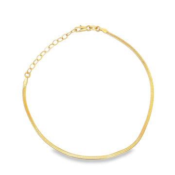 18K Gold Filled Herringbone Anklet