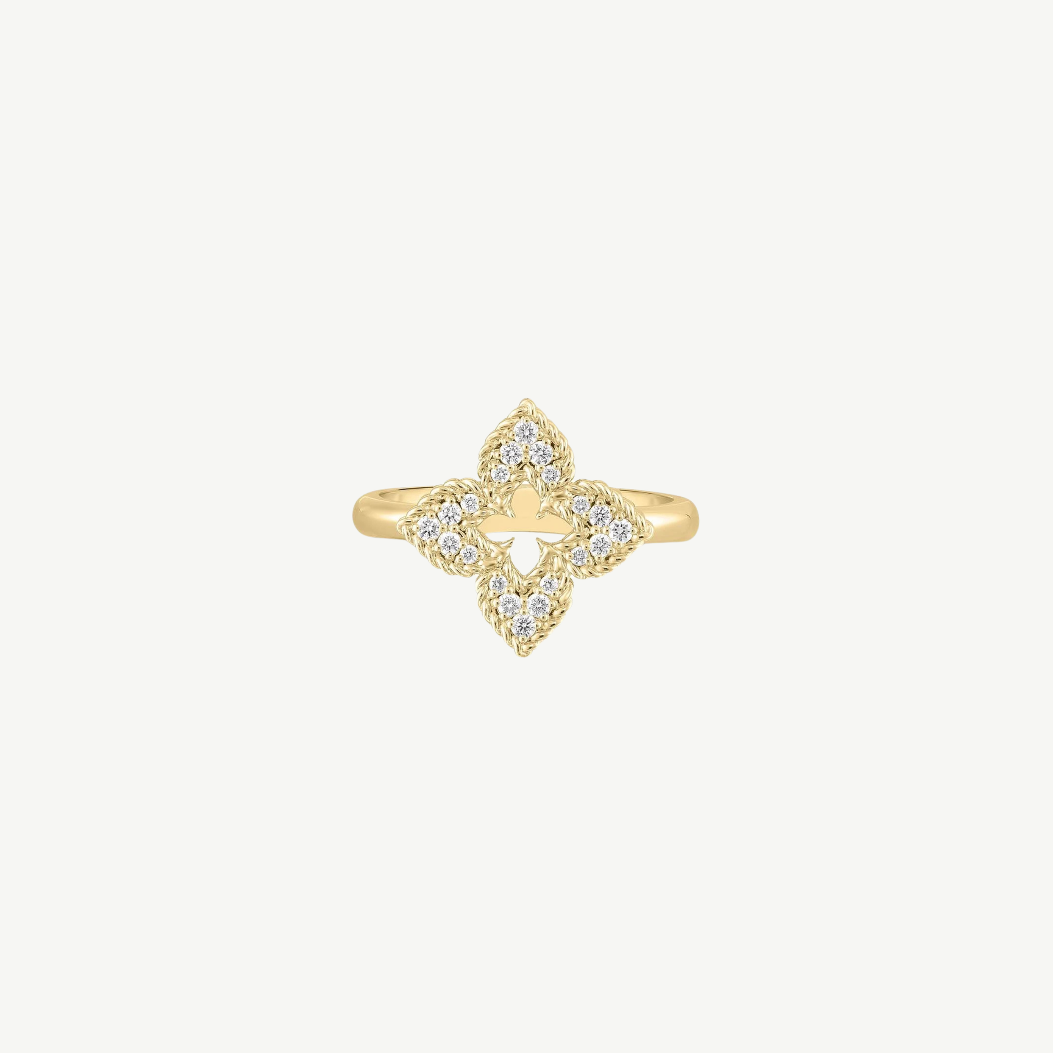 Pave Diamond Venetian Flower Ring