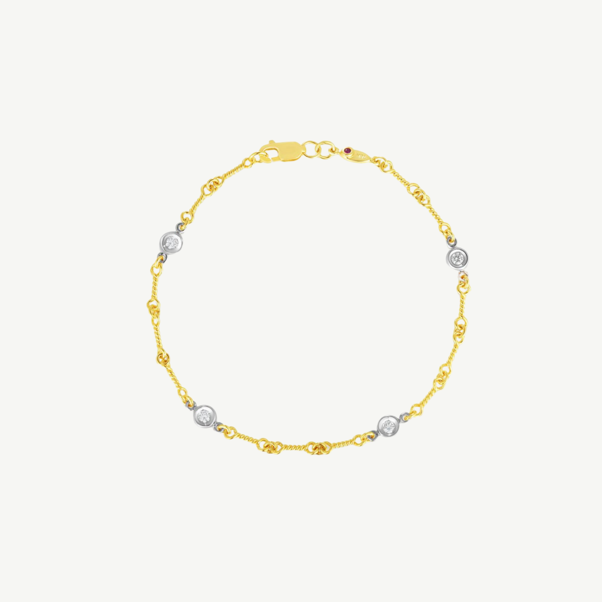 Diamonds By The Inch Four Station Dog Bone Bracelet