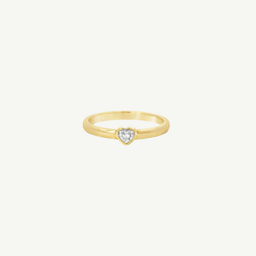 Bezel Heart Ring