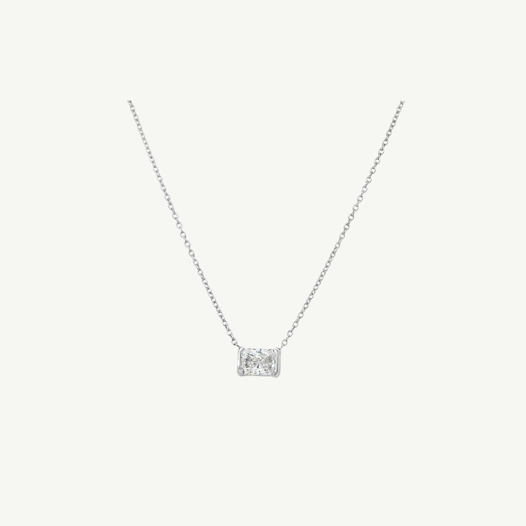 Emerald Lab Diamond Necklace