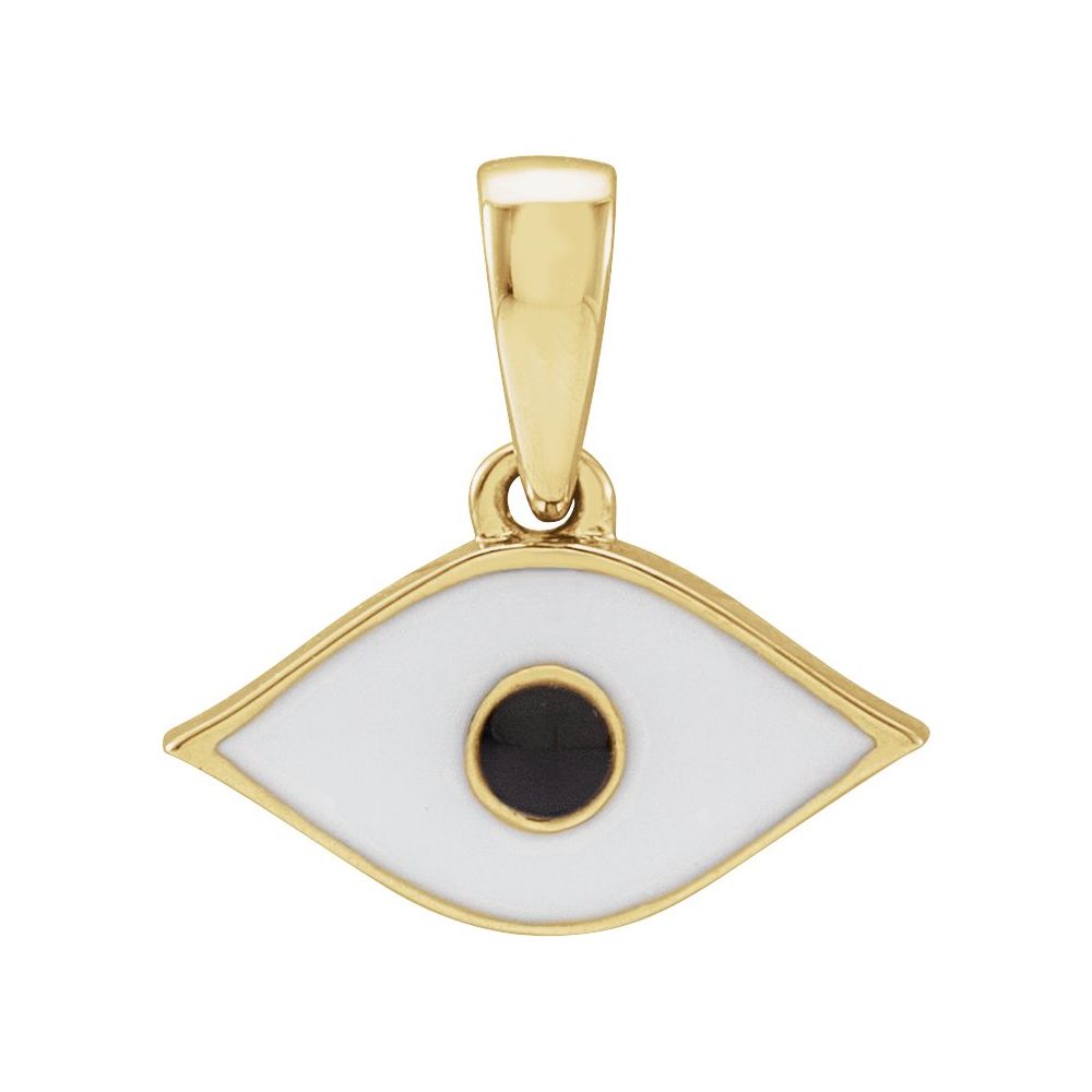 Gold 14K Enamel Evil hotsell Eye Pendant