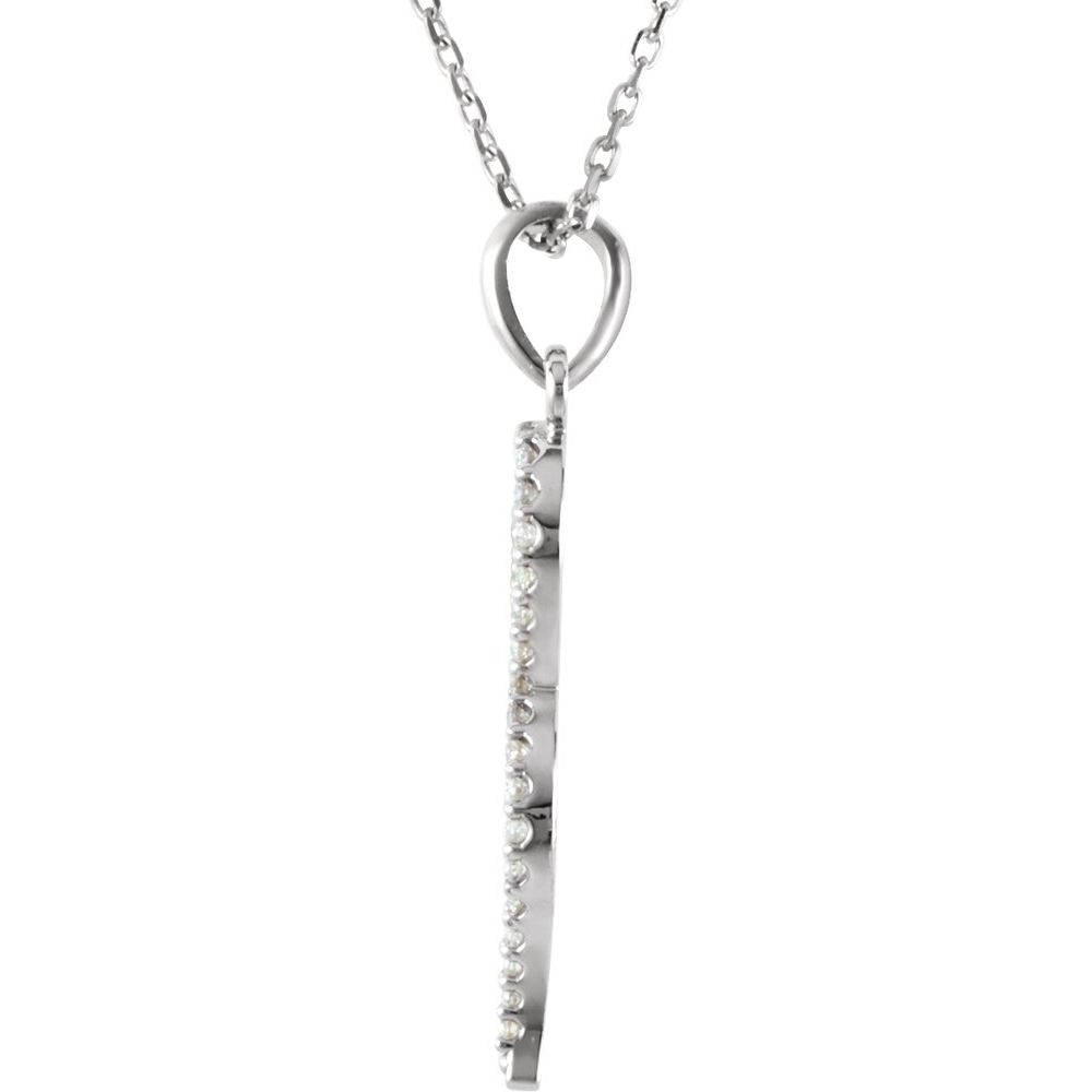 Elevate your style with our 14K White 1/6 CTW Diamond Snake Pendant Necklace.