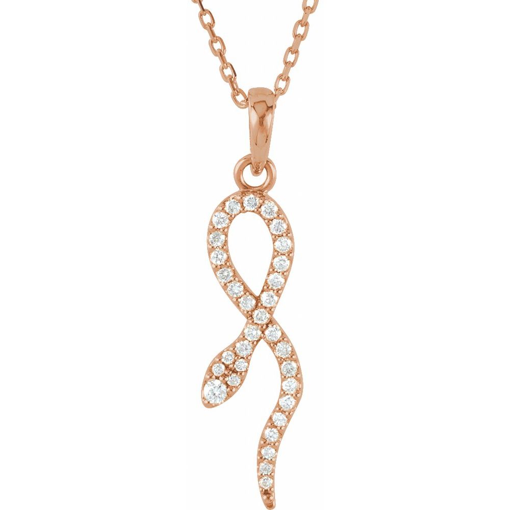 Elevate your style with our 14K White 1/6 CTW Diamond Snake Pendant Necklace.