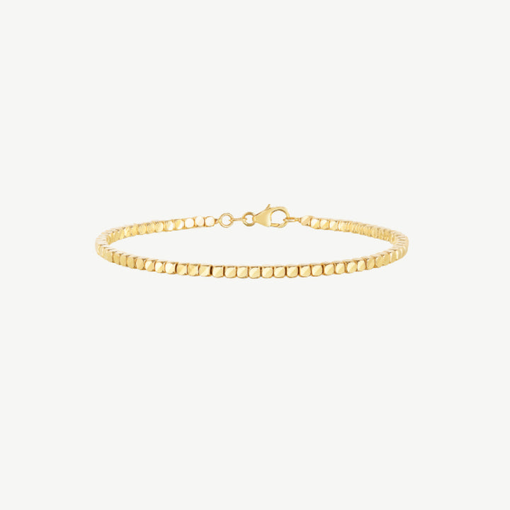 Gold Cubed Bangle Bracelet