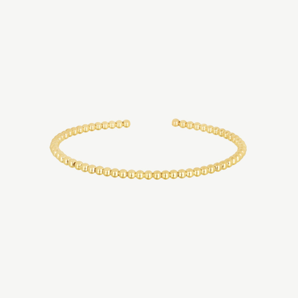 3mm bead bangle bracelet