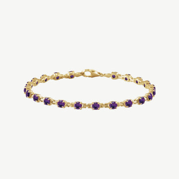 Amethyst Line Bracelet