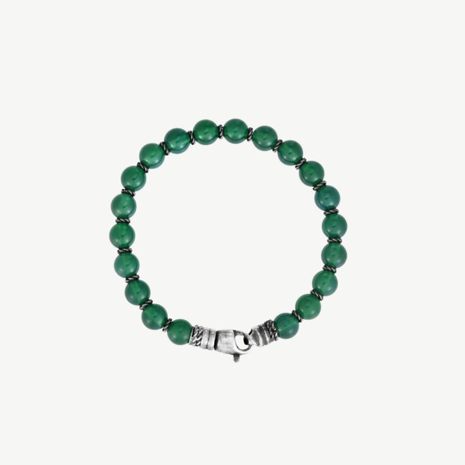 Green Agate Bead Bracelet