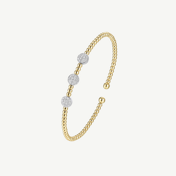 Diamond Disc Bead Bracelet