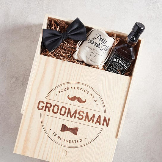 Groomsmen Wooden Proposal Box