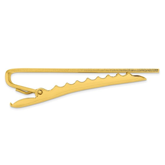 Kelly Waters Gold-plated Polished Engravable Tie Bar