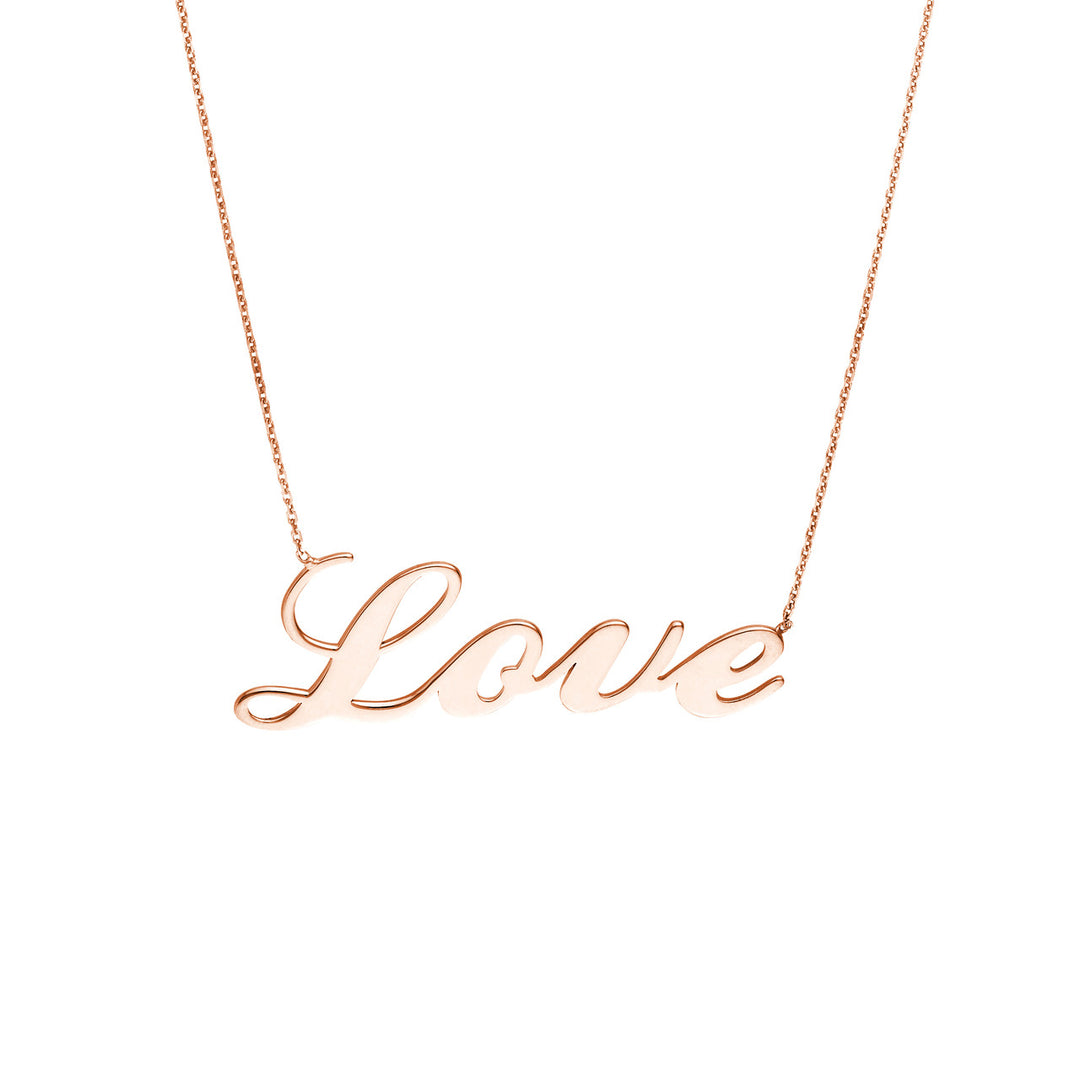 Script Love Necklace