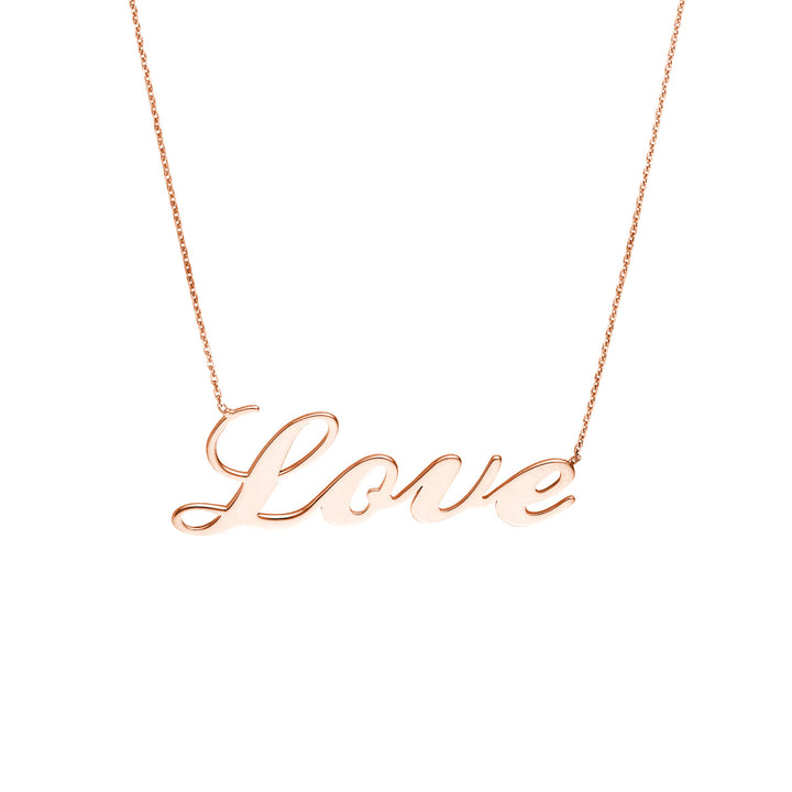 Script Love Necklace