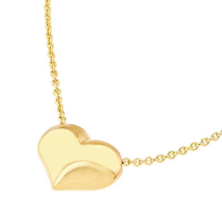 Puffy Heart Adjustable Necklace