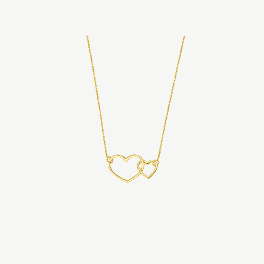 Interlocked Open Hearts Necklace