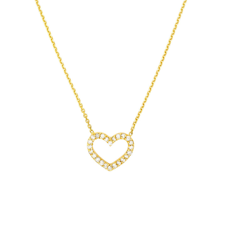 Diamond Frame Heart Necklace