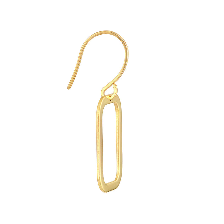 Rounded Rectangle Fish Hook Earrings