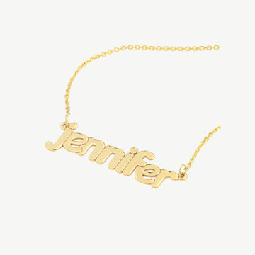 Nameplate Necklace - Bubble Font